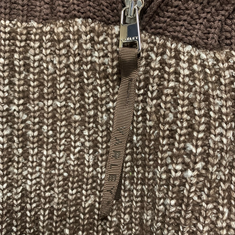Varley Willard Chocolate Brown 1/4 Zip Women's Sweater Size XS 44” - Picture 6 of 9